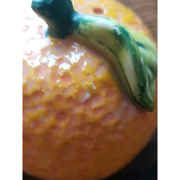 Cracker Barrel Stoneware Oranges Salt & Pepper Set Fruit Crate Vintage Kitsch - Picture 15 of 15